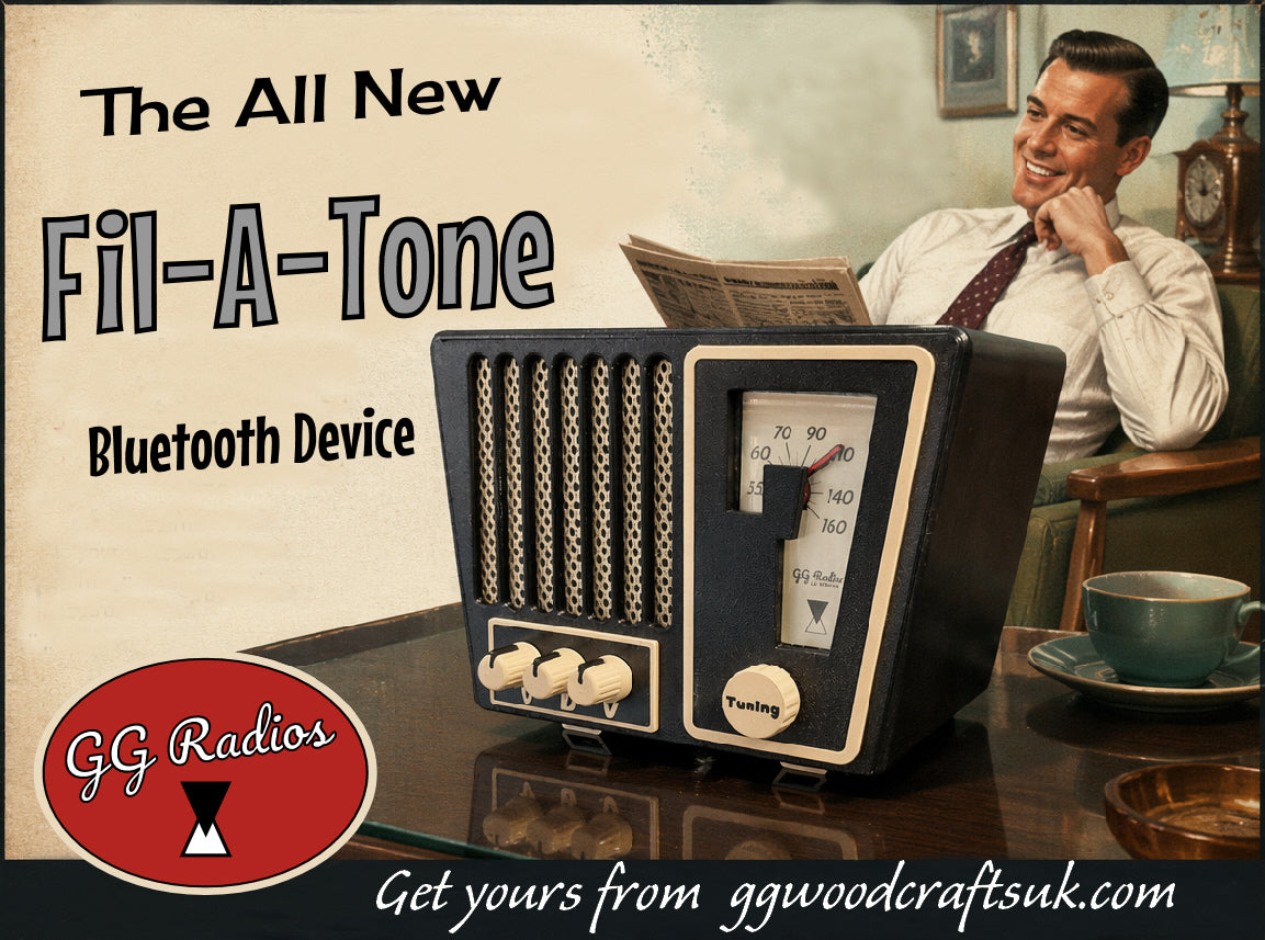 The Fil-A-Tone, Retro Bluetooth device. Vintage style speaker. 1950s.