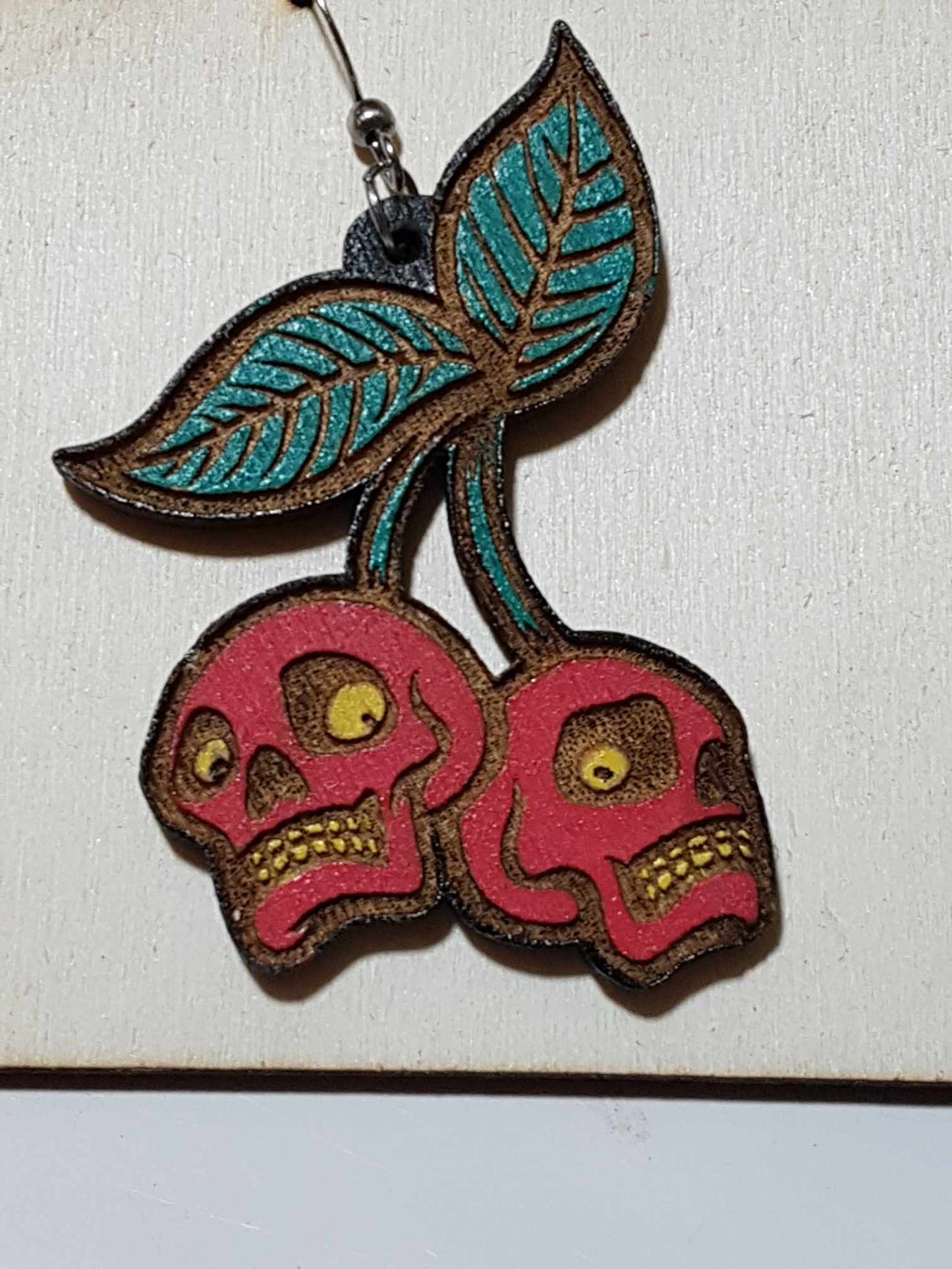 Cherry Skull Earrings