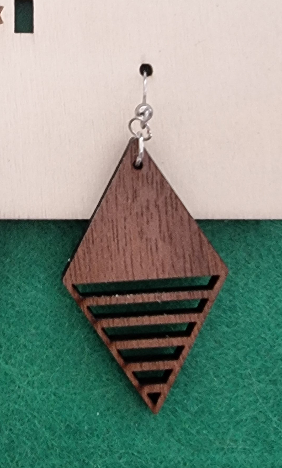 Walnut Wooden Earrings Design No.2