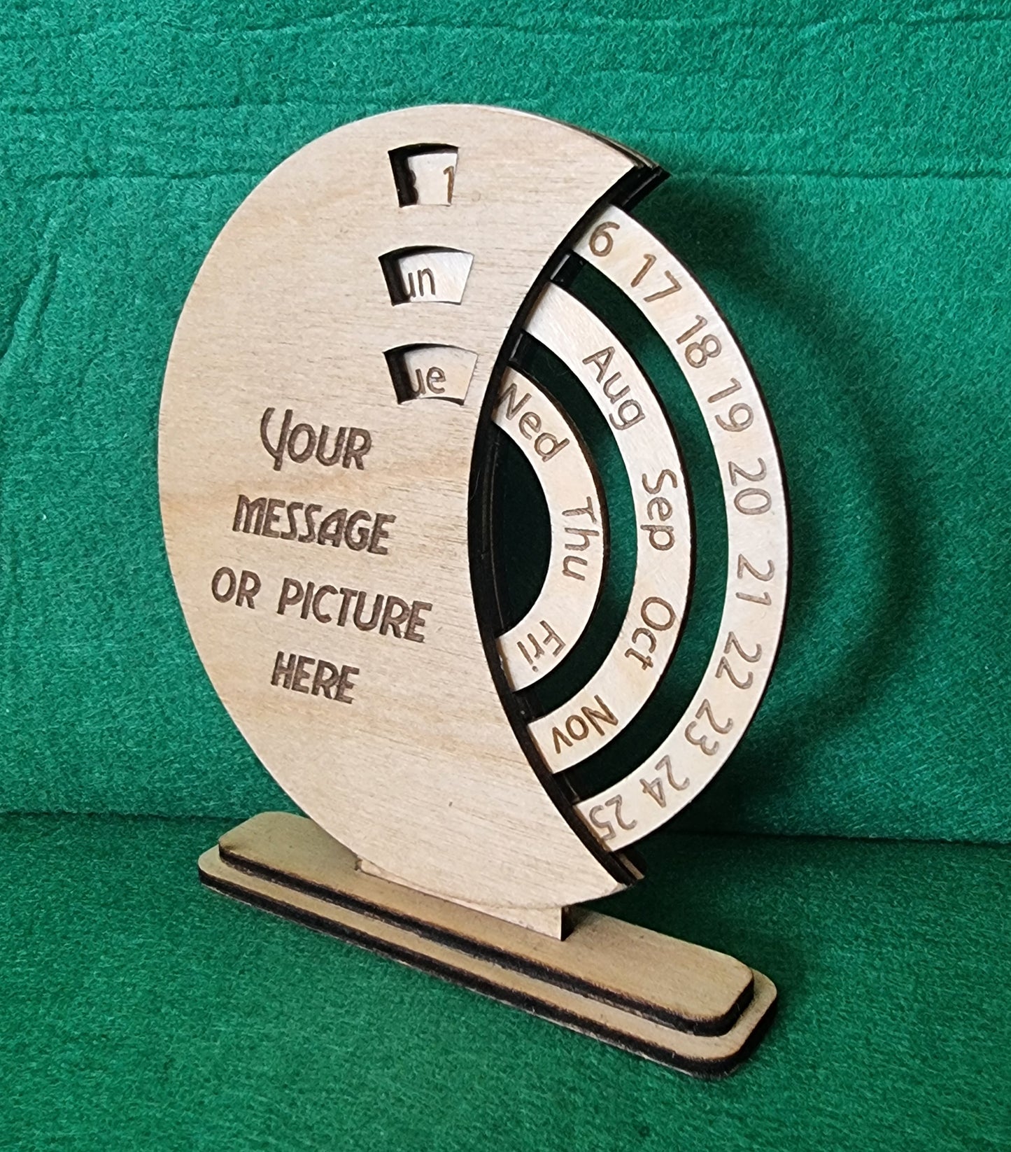 Personalised Perpetual Calendar, Desk Top Version