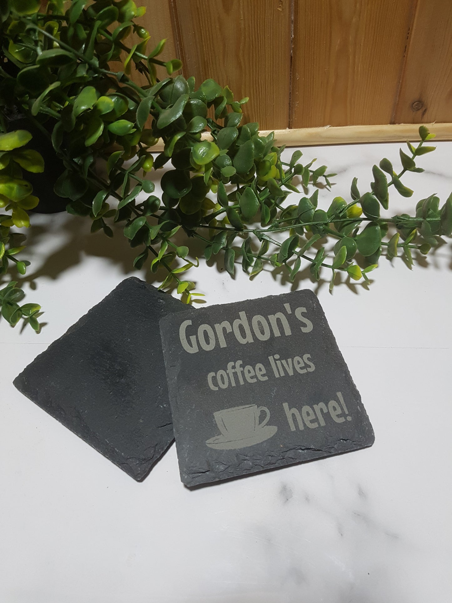 Pair of Personalised Slate Coasters