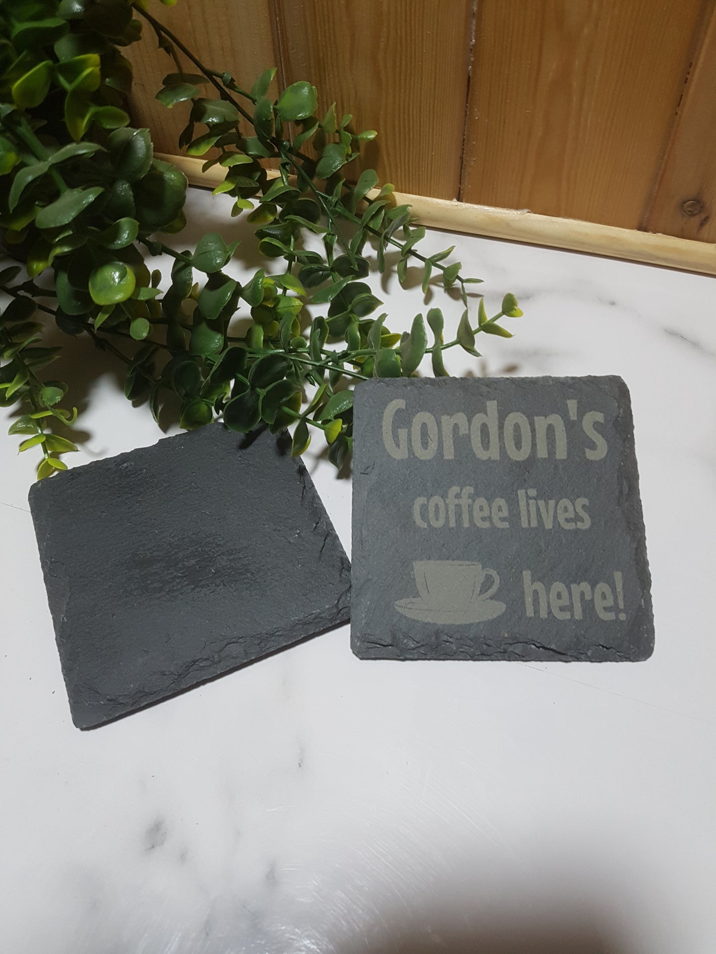 Pair of Personalised Slate Coasters