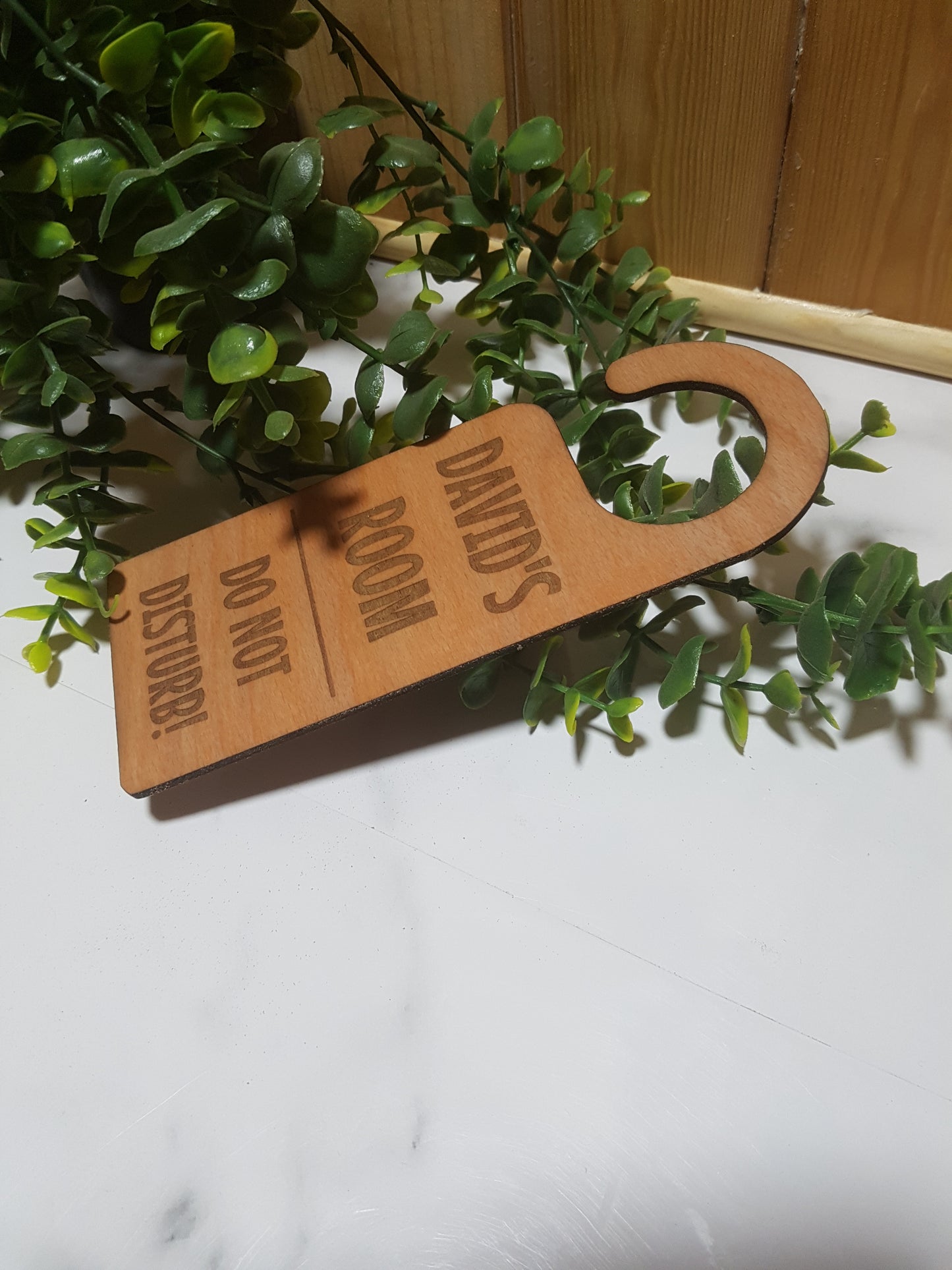 Wooden Personalised Door Hanger