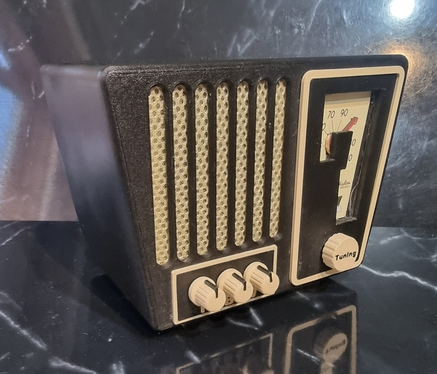 The Fil-A-Tone, Retro Bluetooth device. Vintage style speaker. 1950s.