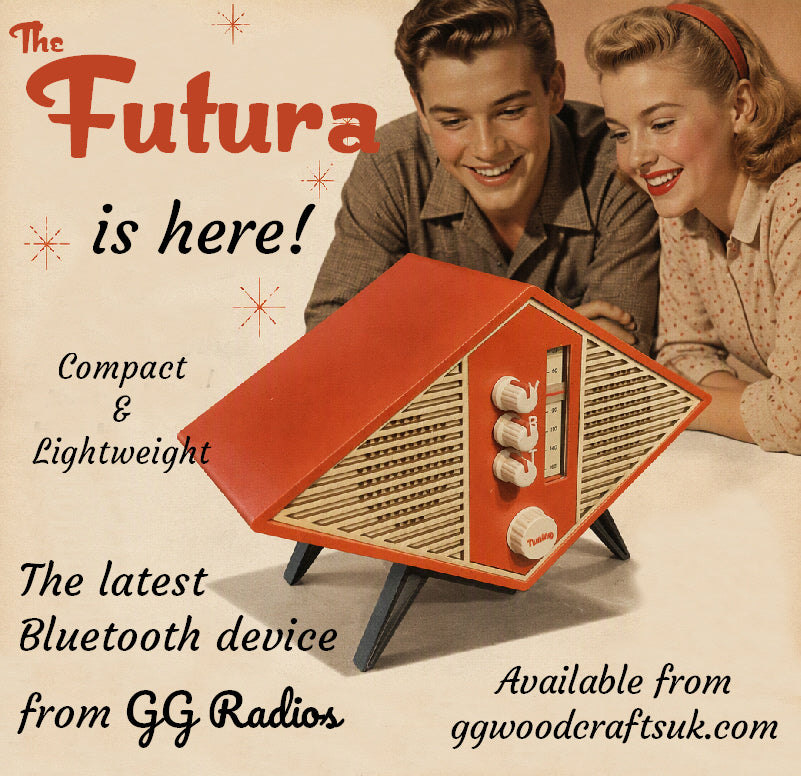 The Futura, Retro Bluetooth device. Vintage style speaker. 1950s style