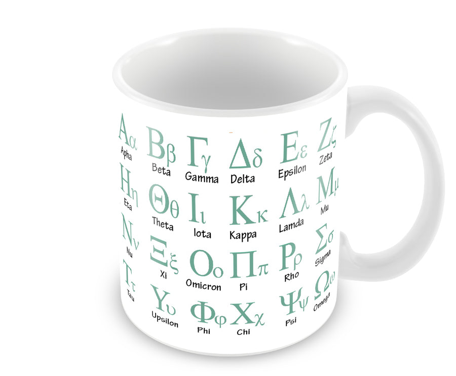 Personalised Greek Alphabet Mug