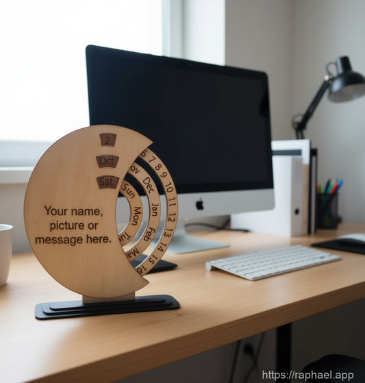 Personalised Wooden Perpetual Calendar