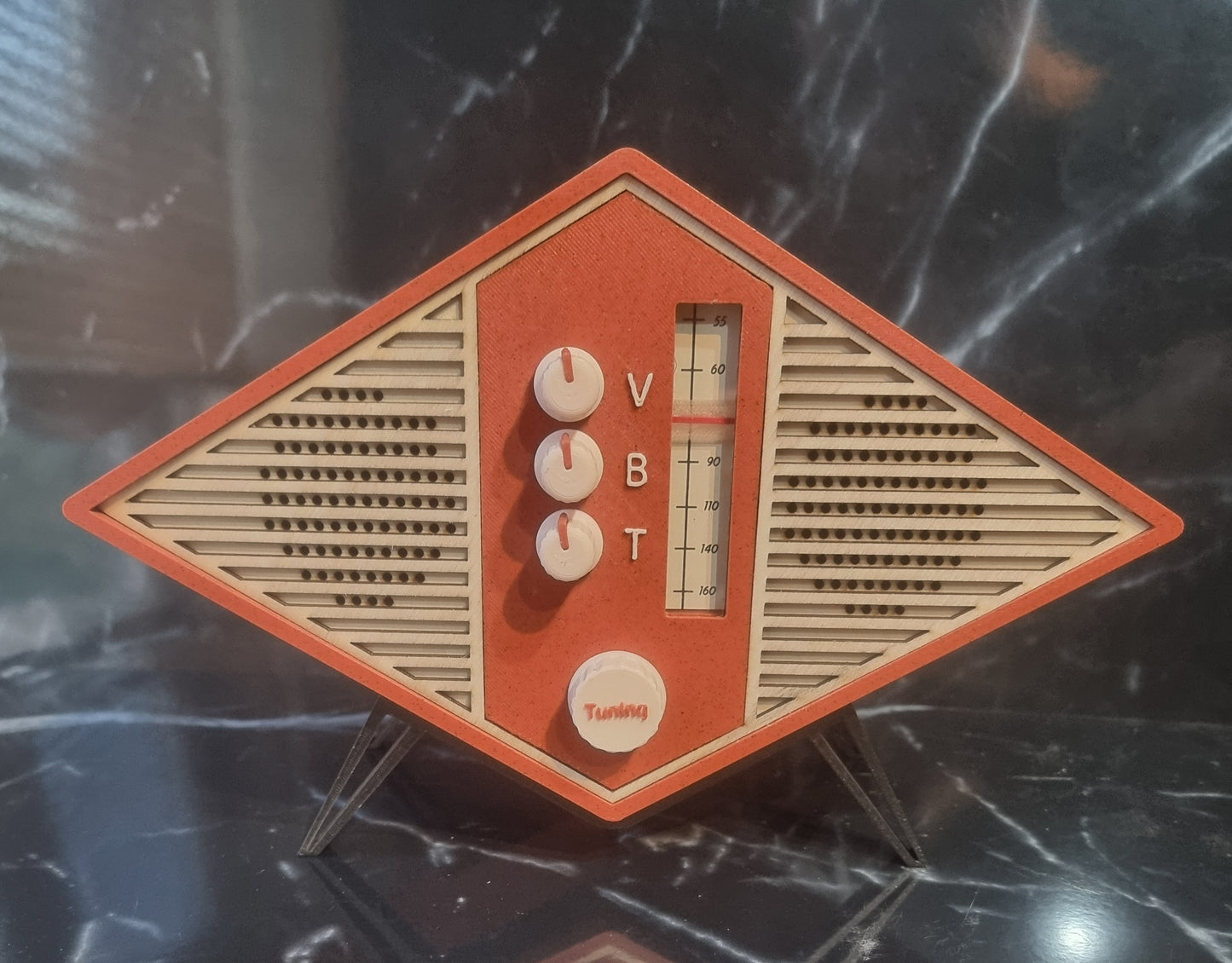 The Futura, Retro Bluetooth device. Vintage style speaker. 1950s style