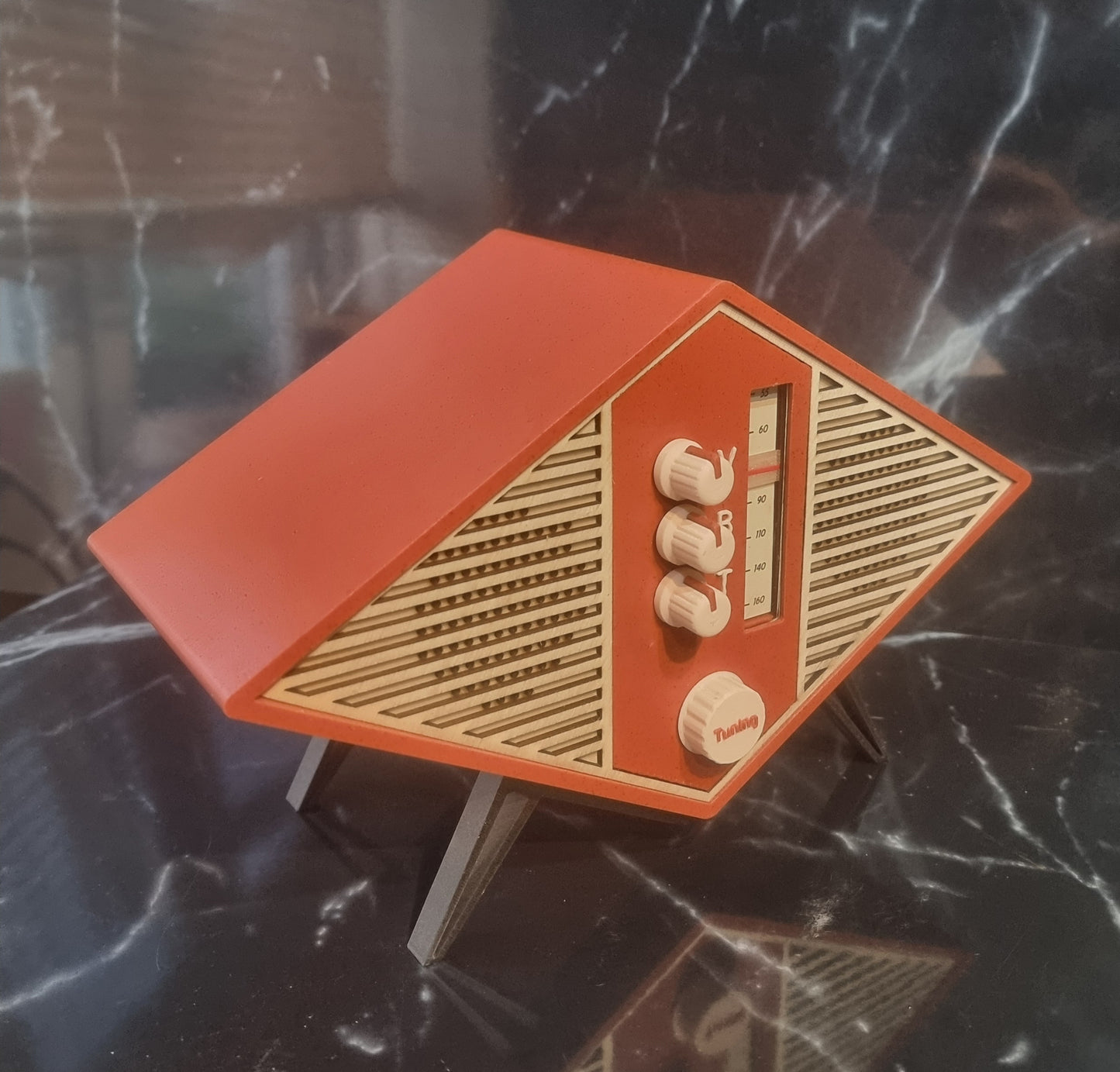 The Futura, Retro Bluetooth device. Vintage style speaker. 1950s style