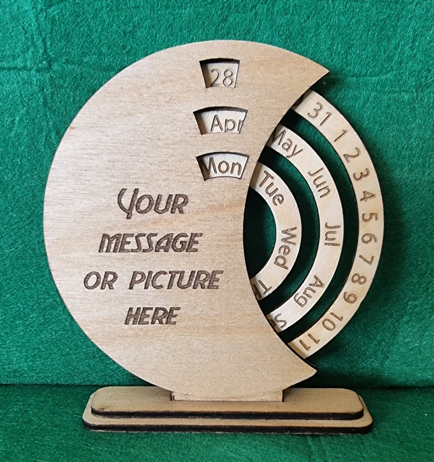 Personalised Perpetual Calendar, Desk Top Version