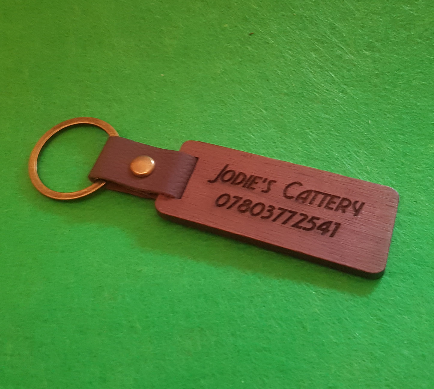 Walnut Personalised Keyring