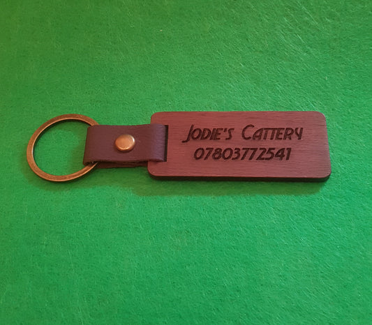 Walnut Personalised Keyring